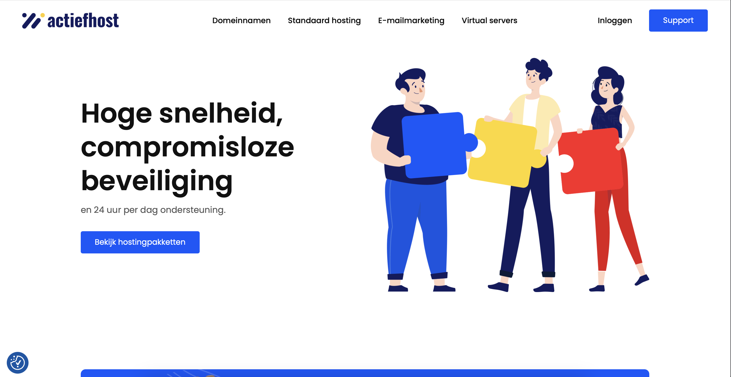 Betrouwbare webhosting in België Nederland van Actiefhost.be